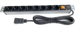 Новый 19" блок розеток Soliton S-8 с вилкой IEC320 C20